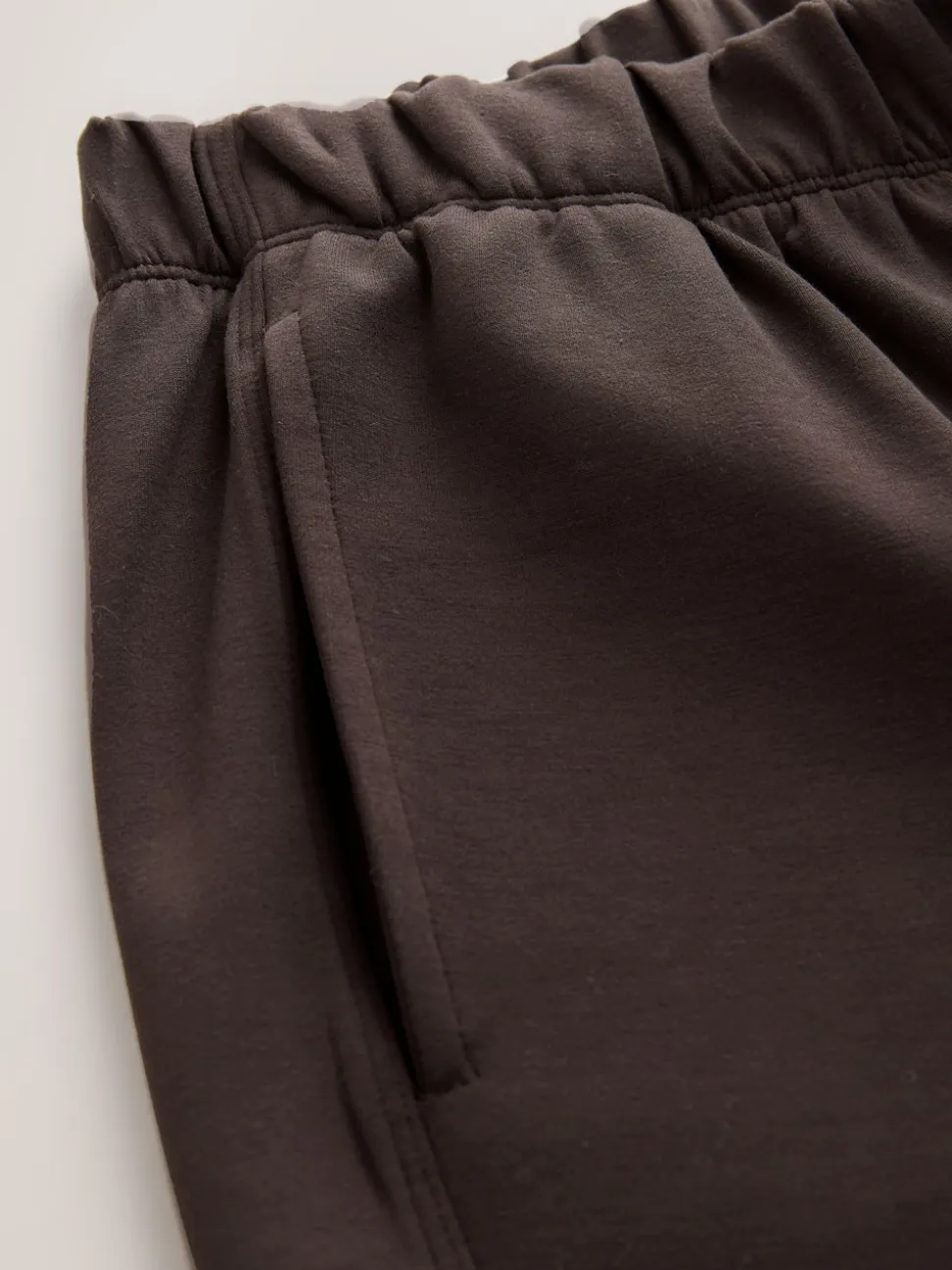 Chocolate Brown Premium Heavyweight Slinky Barrel Leg Joggers