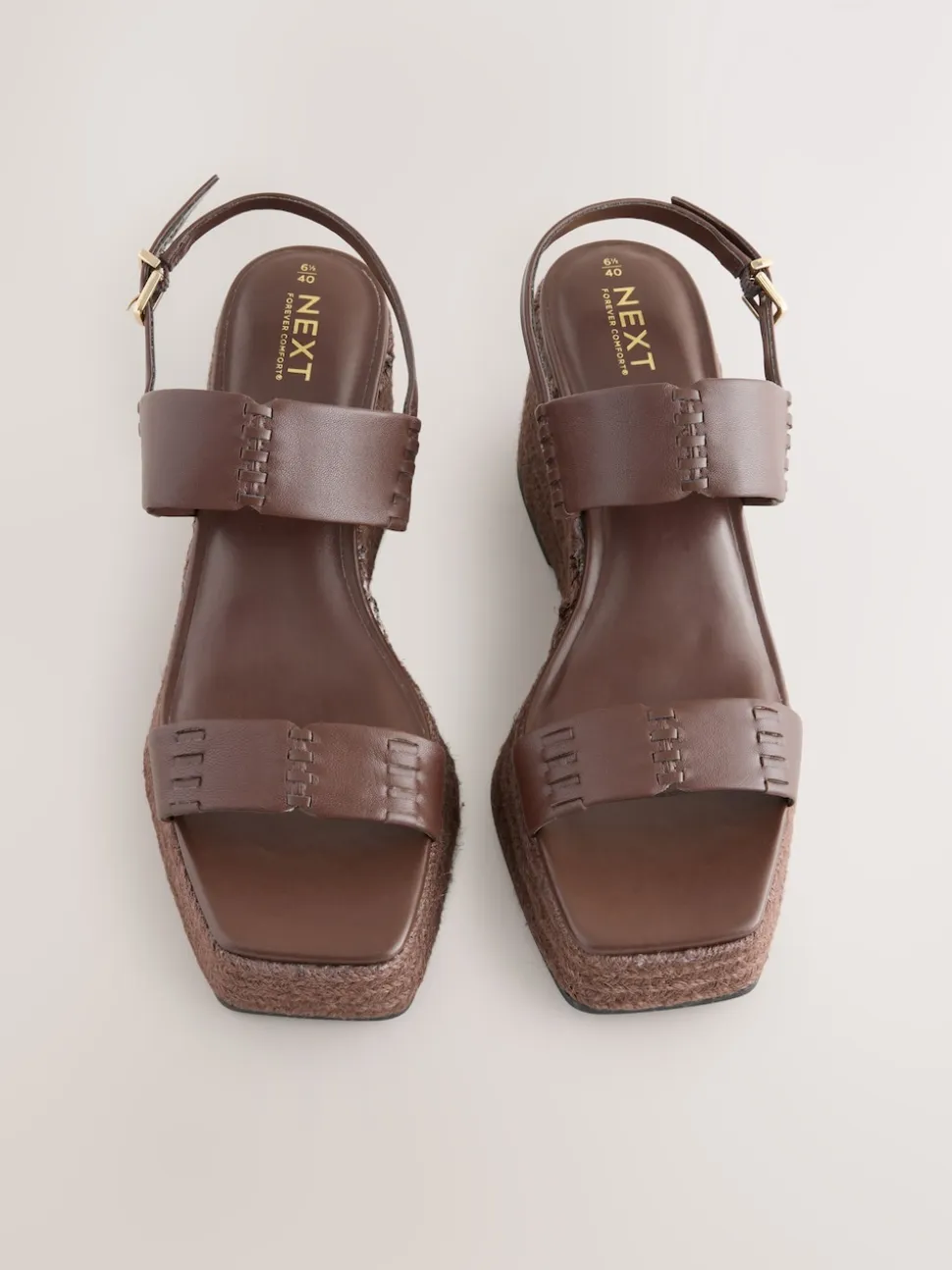 Chocolate Brown Premium Leather Craft Wedge Heels