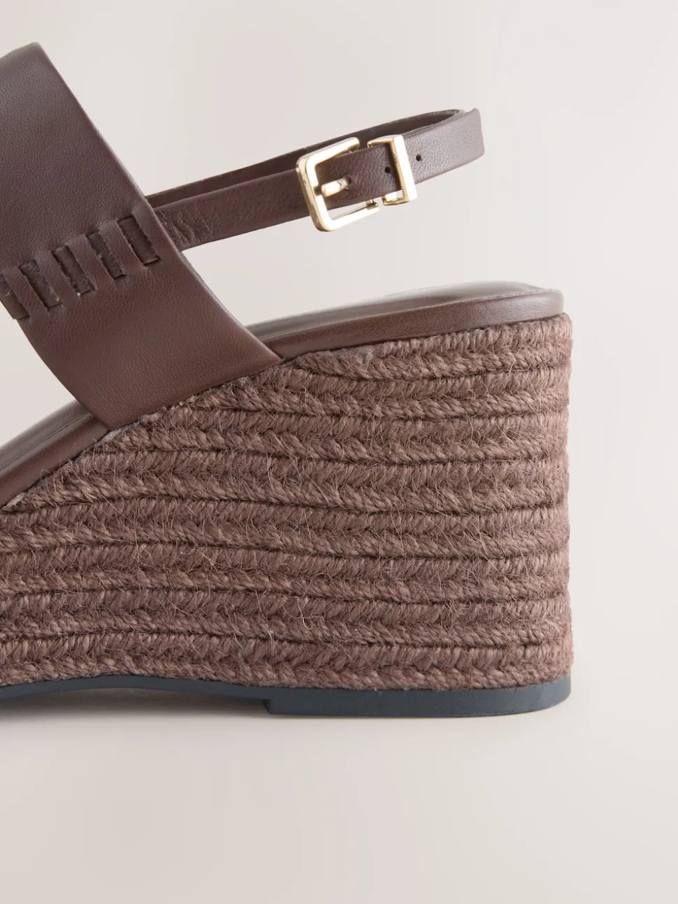 Chocolate Brown Premium Leather Craft Wedge Heels