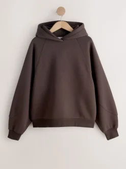Chocolate Brown Relaxed Fit Heavyweight Regular Length Hoodie