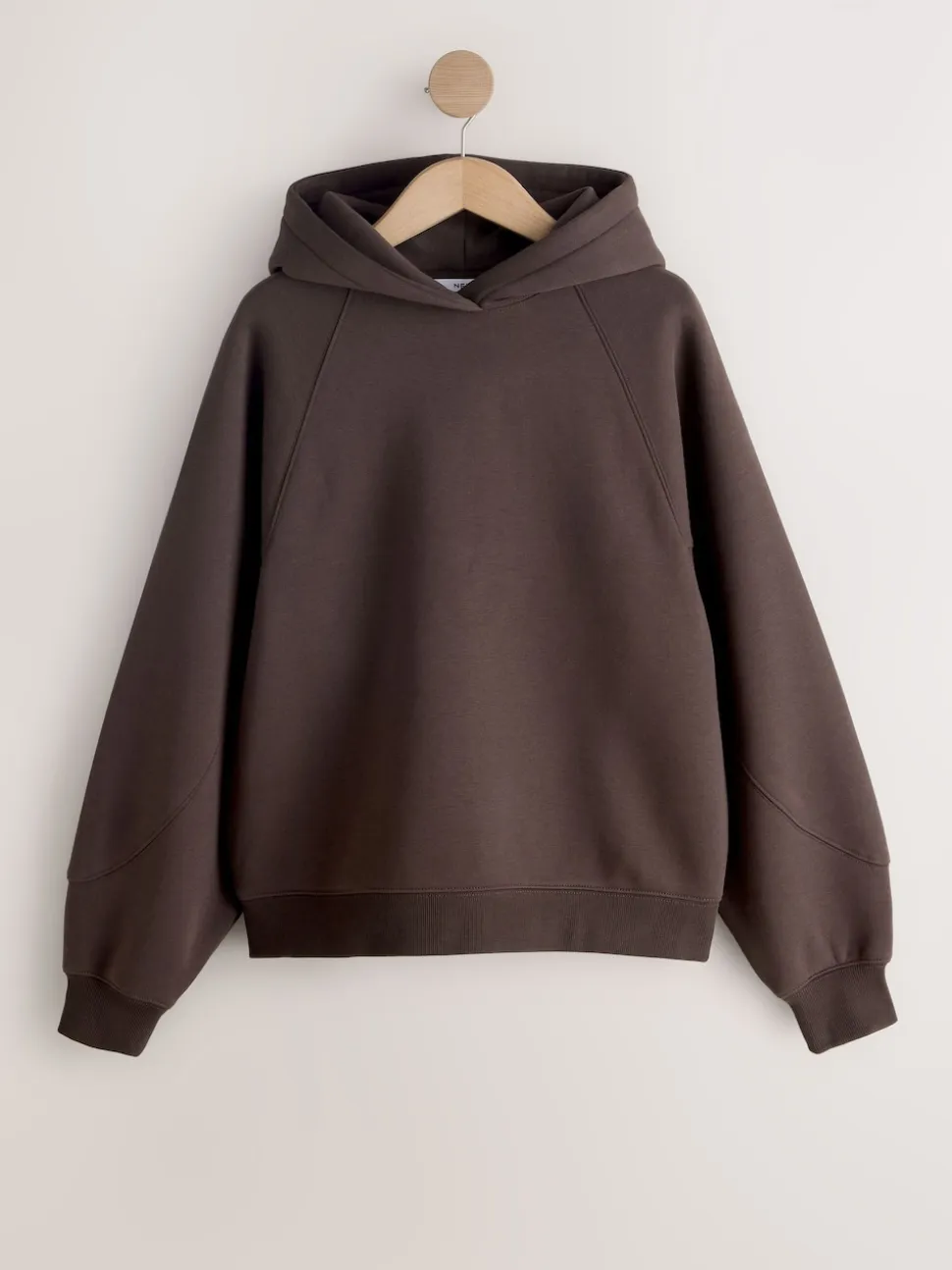 Chocolate Brown Relaxed Fit Heavyweight Regular Length Hoodie