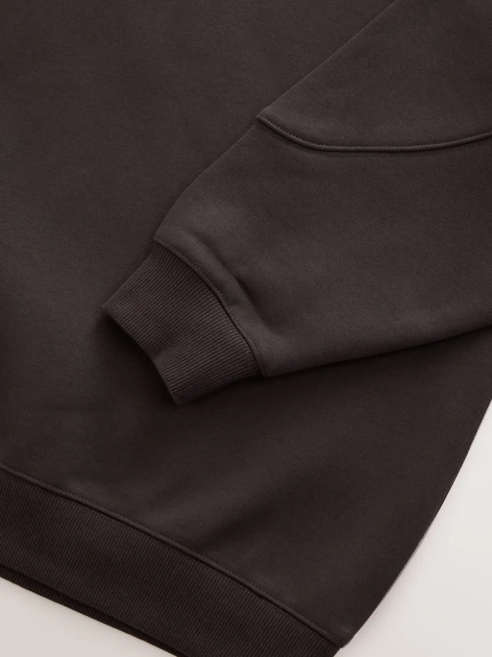 Chocolate Brown Relaxed Fit Heavyweight Longline Hoodie