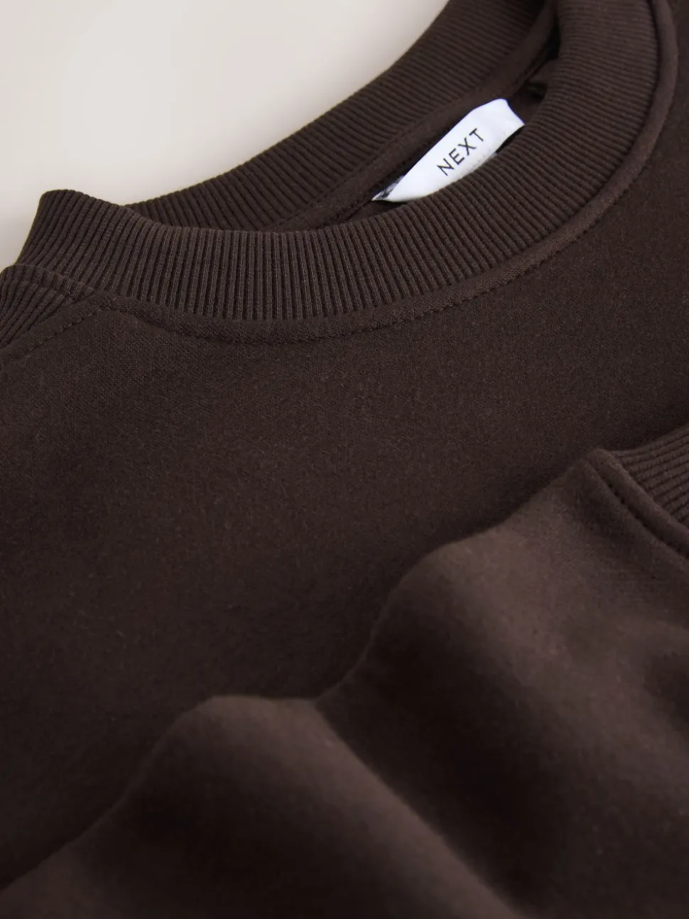 Chocolate Brown Relaxed Fit Essentials Longline Sweatshirt with Pockets