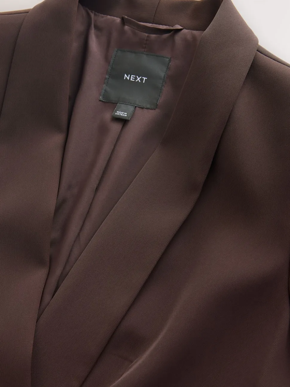Chocolate Brown Relaxed Ruched Sleeve Blazer