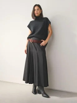 Chocolate Brown Satin Belt with Diamante Buckle