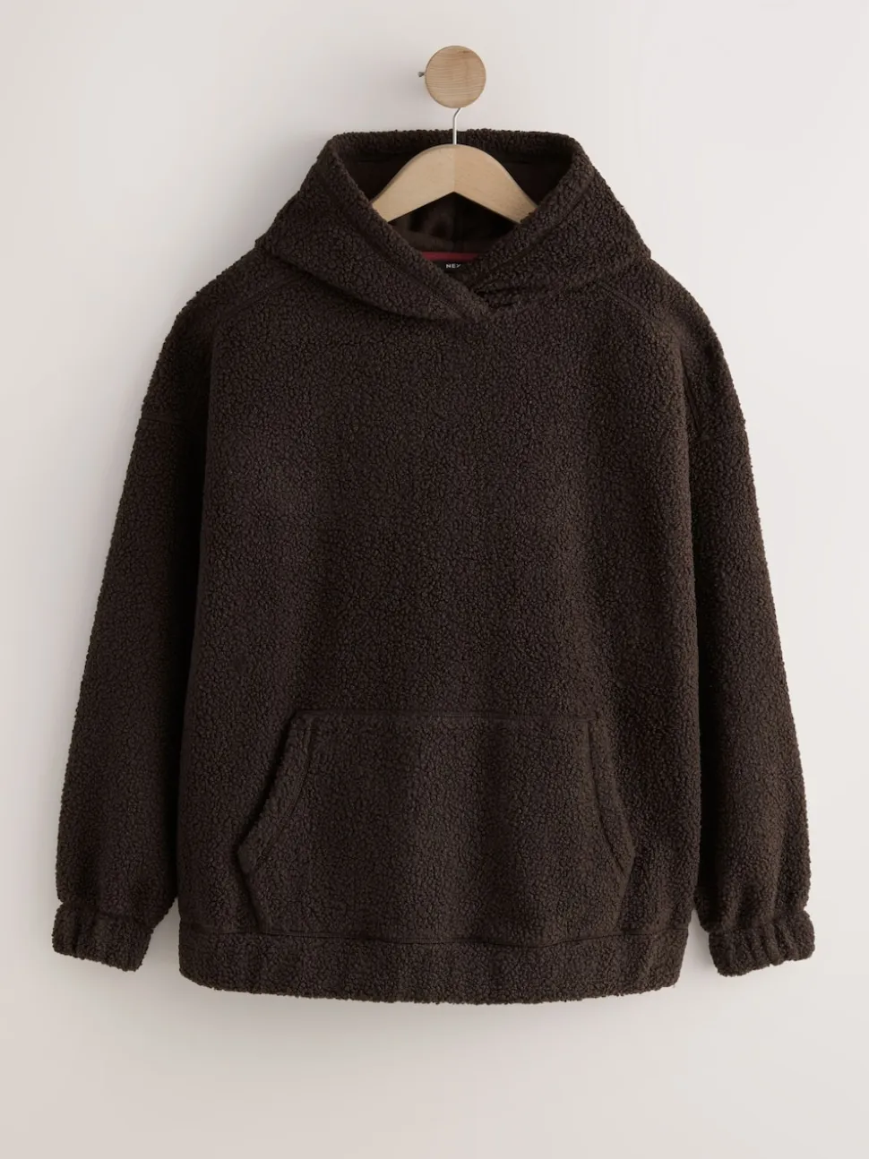 Chocolate Brown Soft Teddy Borg Longsleeve Hoodie