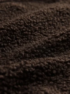 Chocolate Brown Soft Teddy Borg Longsleeve Hoodie