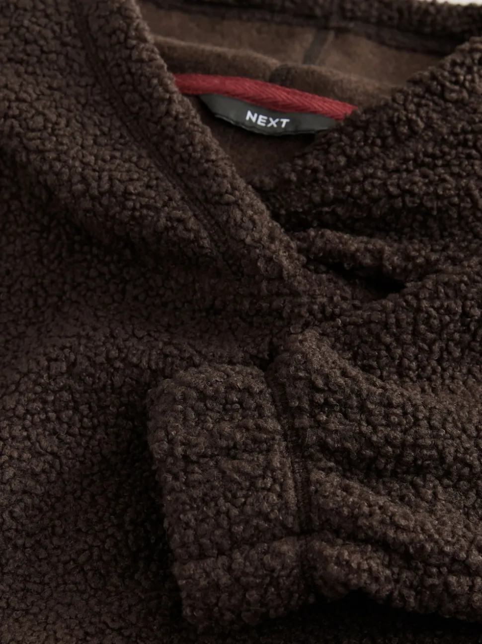Chocolate Brown Soft Teddy Borg Longsleeve Hoodie