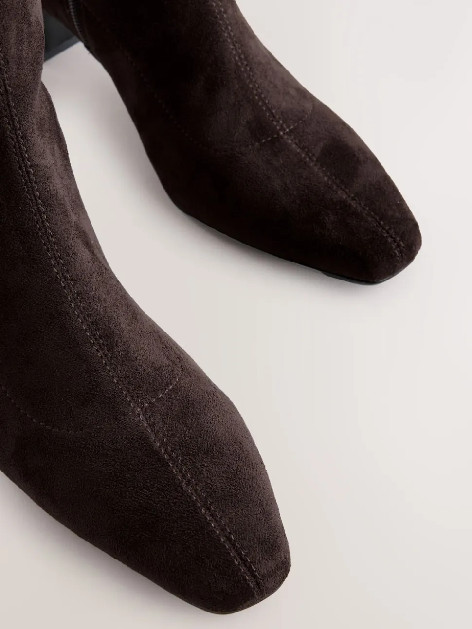 Chocolate Brown Standard/Wide Fit Forever Comfort® Chisel Toe Knee Sock Boots
