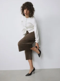 Chocolate Brown Standard/Wide Fit Forever Comfort® Point Toe Court Heels