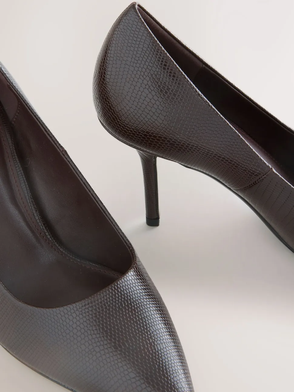 Chocolate Brown Standard/Wide Fit Forever Comfort® Point Toe Court Heels