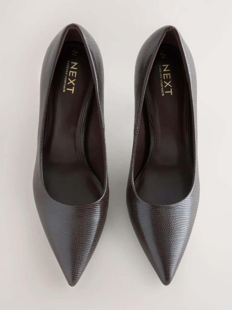 Chocolate Brown Standard/Wide Fit Forever Comfort® Point Toe Court Heels