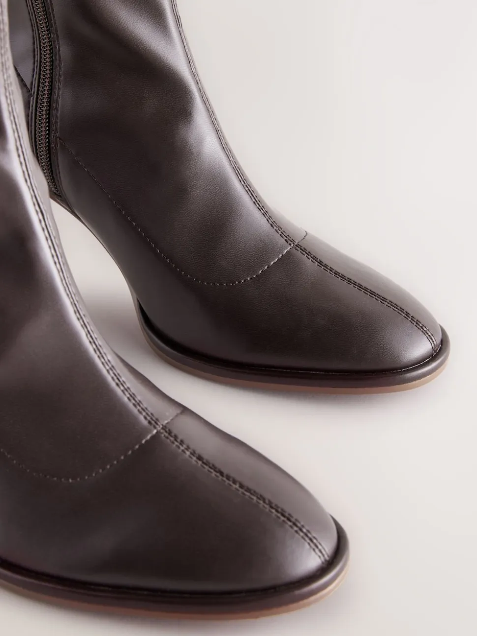 Chocolate Brown Standard/Wide Fit Forever Comfort® Round Toe Sock Boots