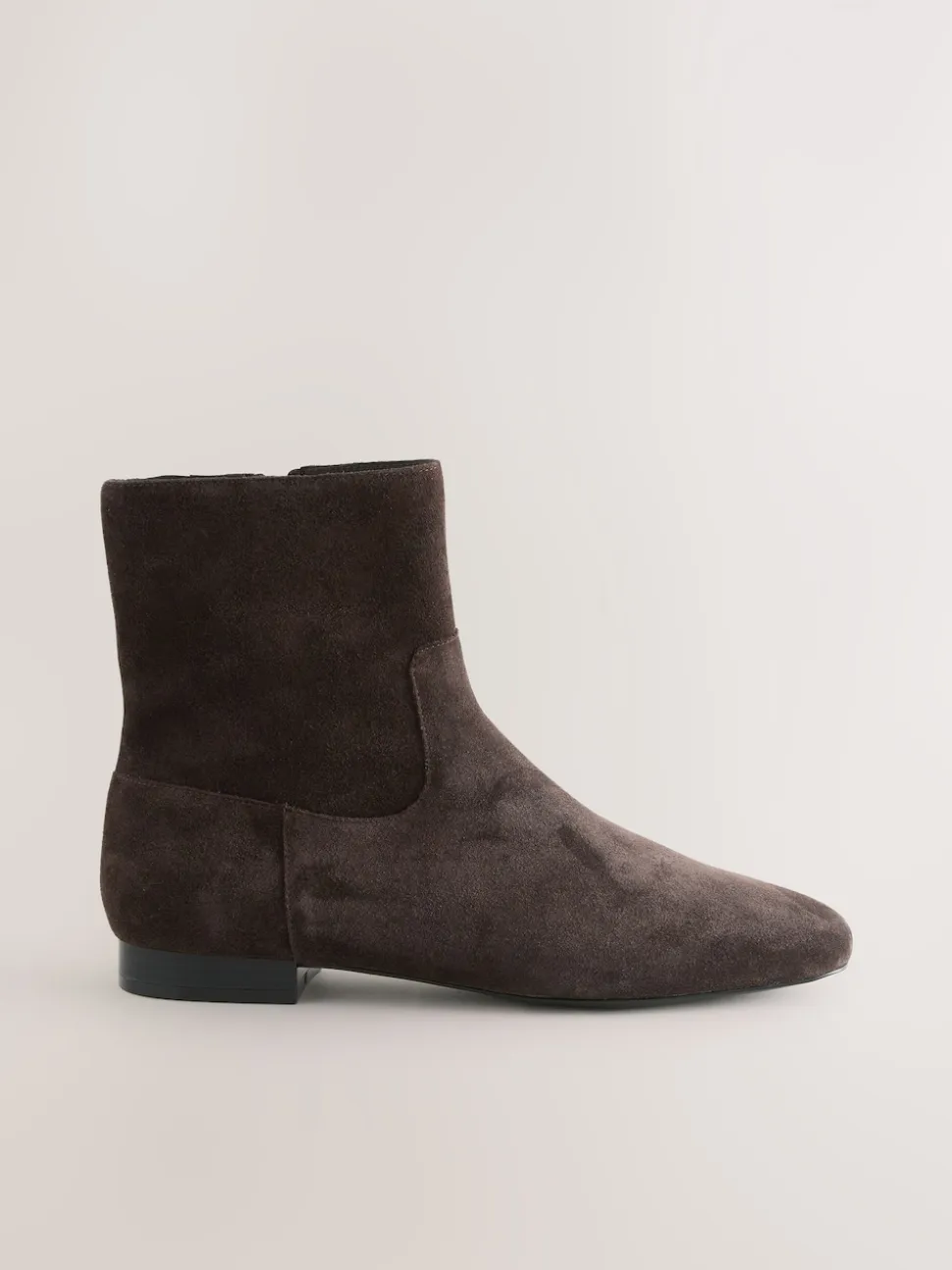 Chocolate Brown Suede Forever Comfort® Flat Ankle Boots