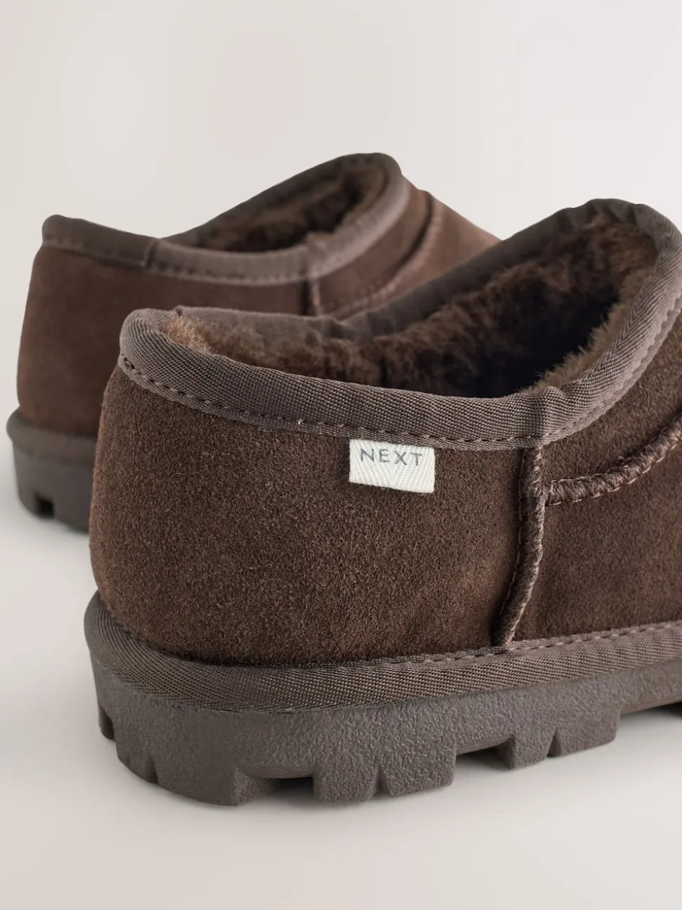Chocolate Brown Suede Shoot Slippers