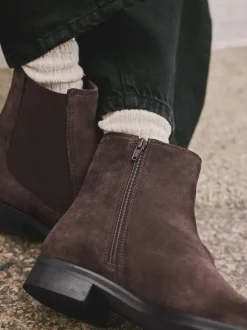 Chocolate Brown Suede Standard/Wide Fit Forever Comfort® Chelsea Ankle Boots