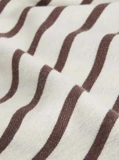 Chocolate Brown Summer Column Skirt With Linen