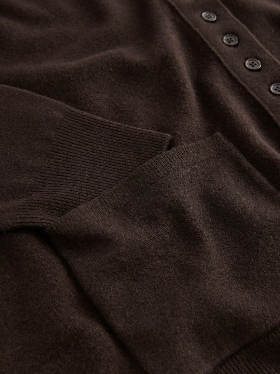 Chocolate Brown Supersoft V-Neck Cardigan With Pockets