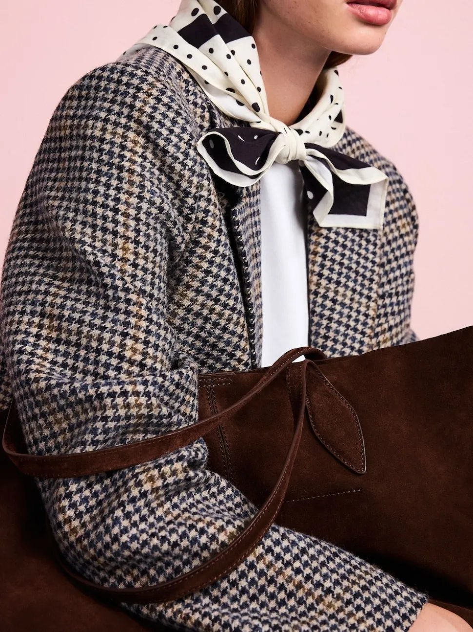 Chocolate Brown Tabitha Simmons x Next Sophie Suede Shopper Bag