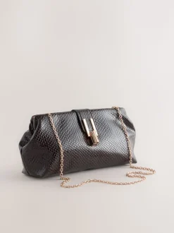 Chocolate Brown Volume Clutch Bag