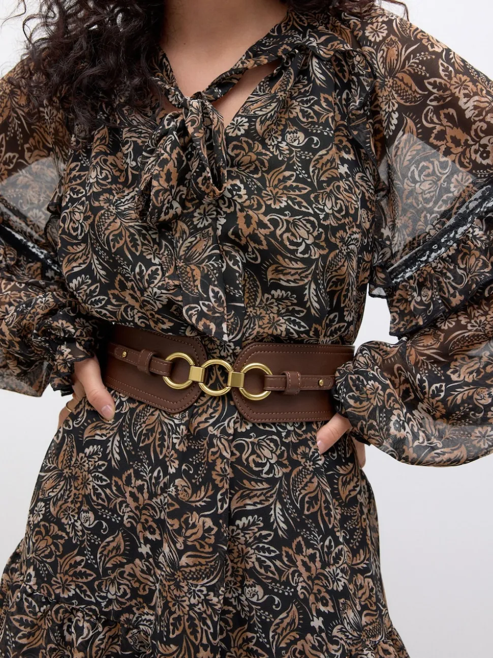 Chocolate Brown Wide Corset Belt
