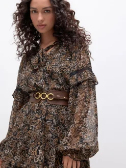 Chocolate Brown Wide Corset Belt