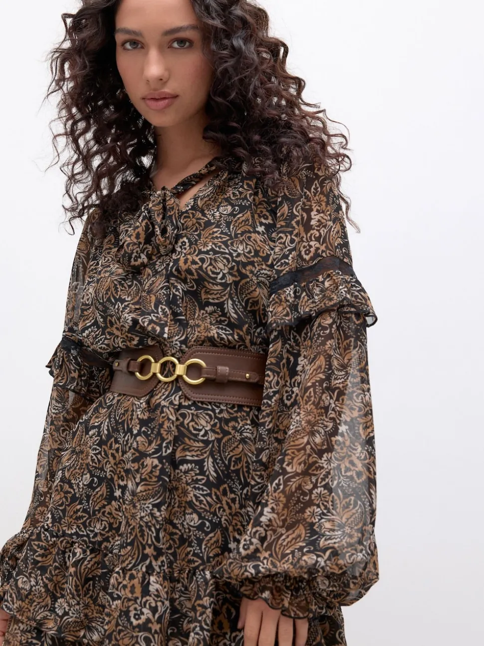 Chocolate Brown Wide Corset Belt