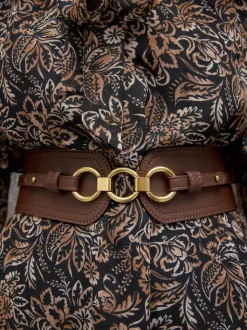 Chocolate Brown Wide Corset Belt