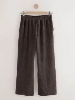 Chocolate Brown Wide Leg Soft Cord Trousers