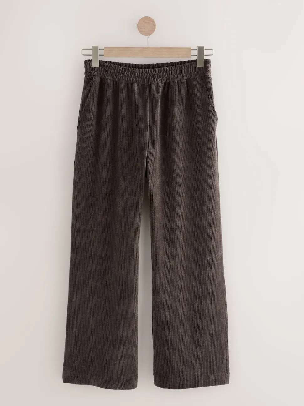 Chocolate Brown Wide Leg Soft Cord Trousers
