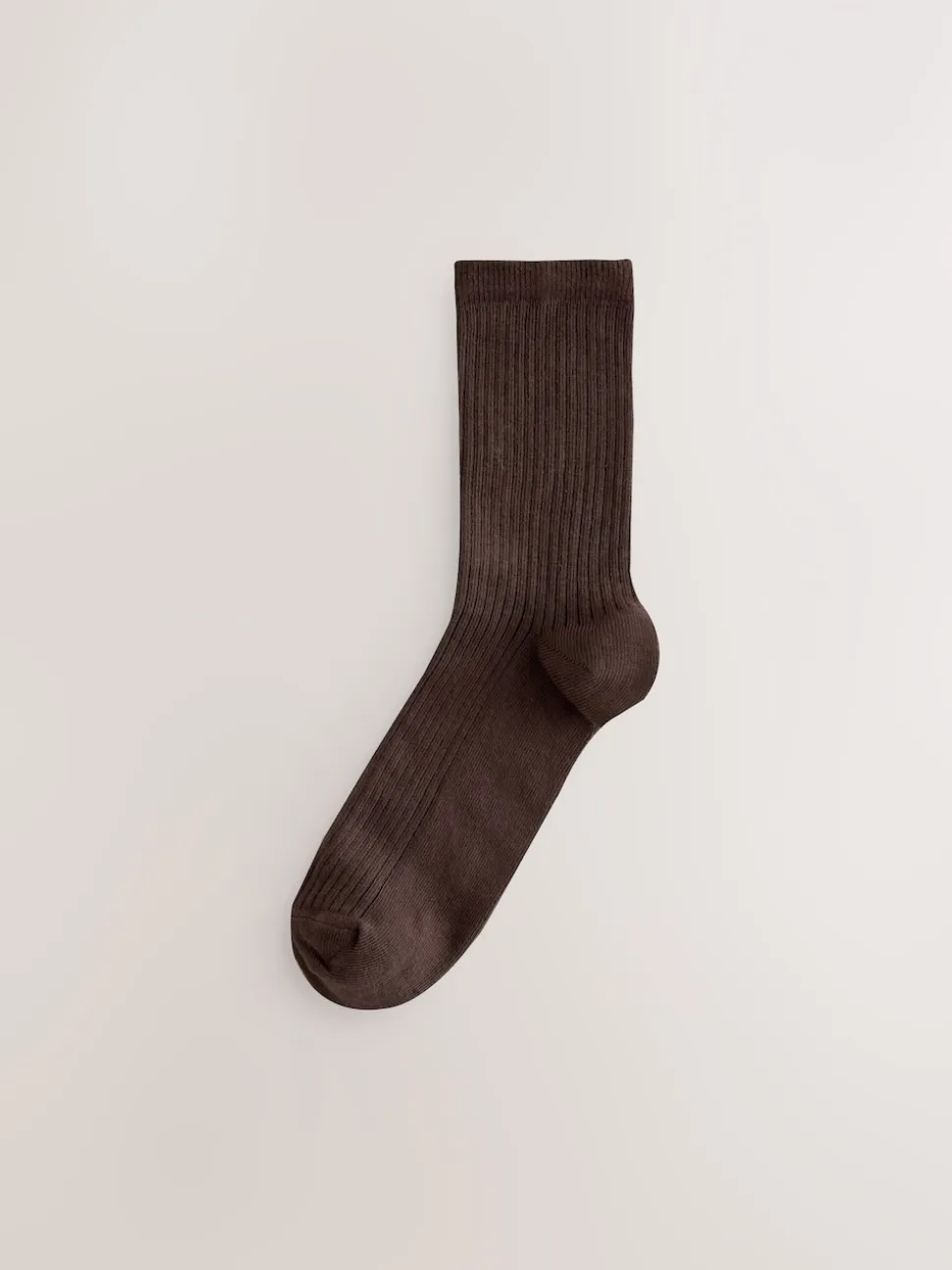 Chocolate Brown/Blue Ribbed Ankle Socks 4 Pack