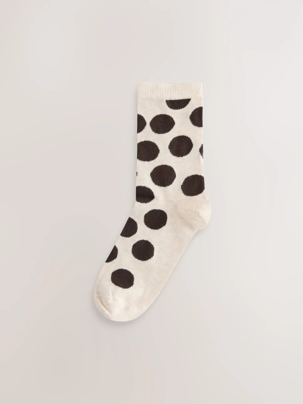 Chocolate Brown/White Spot Ankle Socks 5 Pack