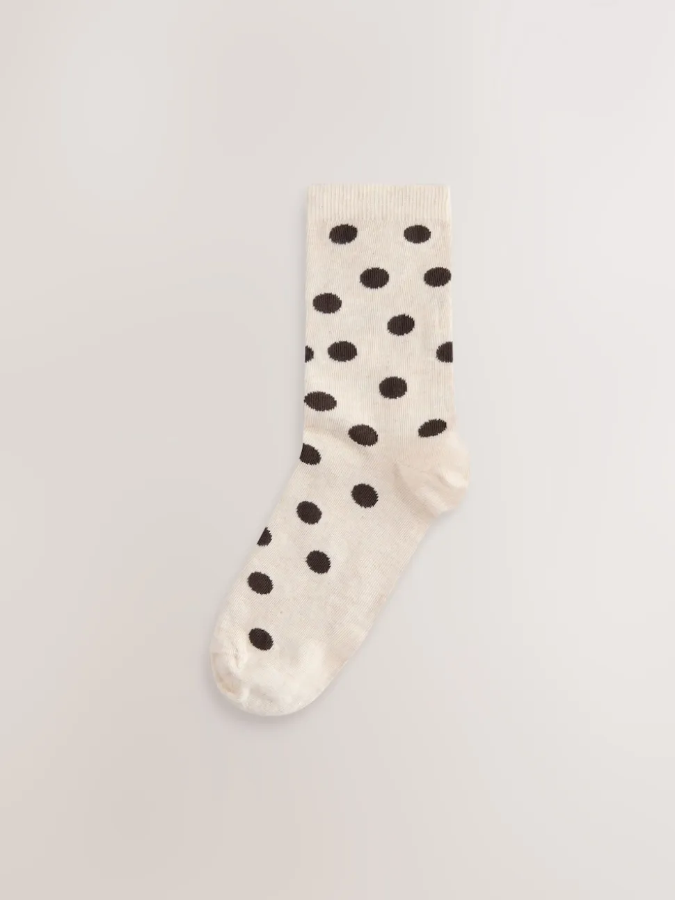 Chocolate Brown/White Spot Ankle Socks 5 Pack