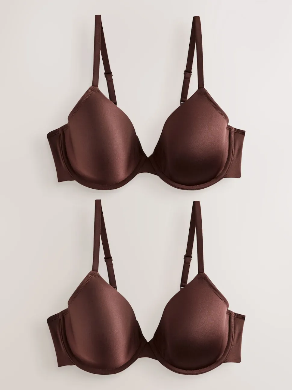 Chocolate Nude Full Cup A-E Smoothing Ultimate Comfort Bras 2 Pack