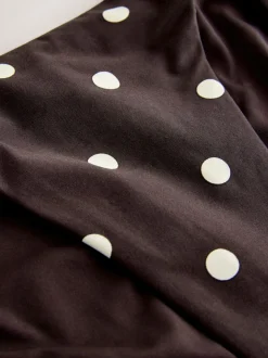 Chocolate/Cream Polka Dot Tie Side Bikini Bottoms