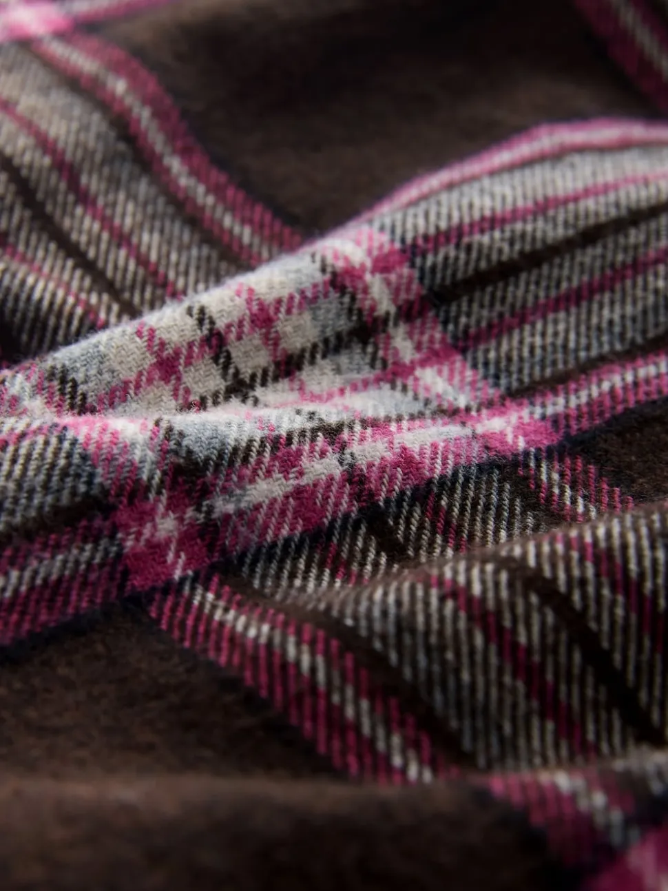 Chocolate/Pink Check Mini Skirt