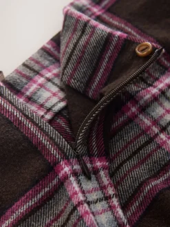 Chocolate/Pink Check Mini Skirt