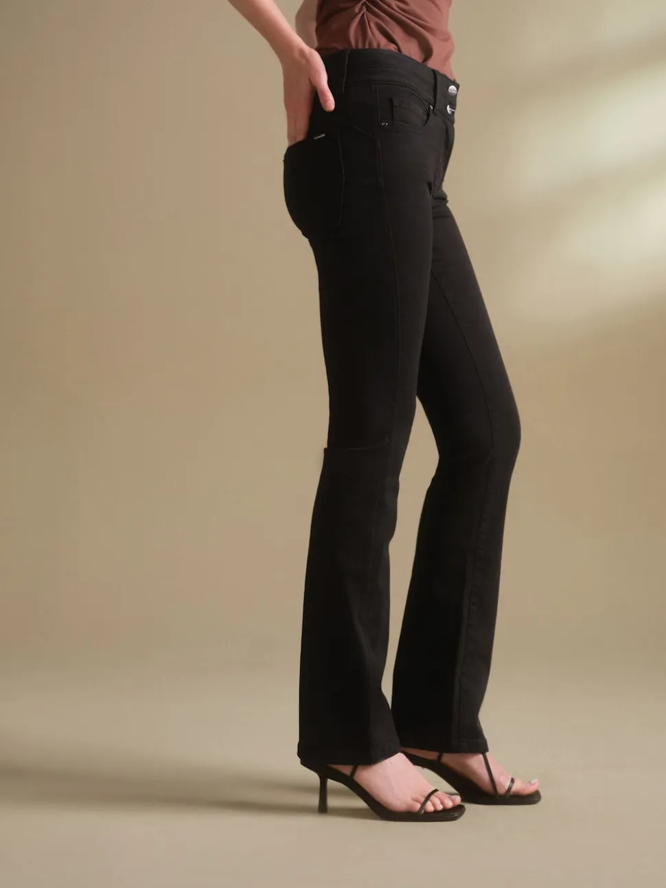 Clean Black Lift, Slim And Shape Bootcut Jeans