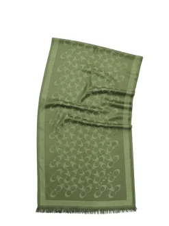 COACH Green Bias Signature C Oblong Scarf