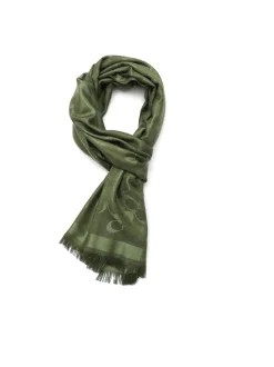 COACH Green Bias Signature C Oblong Scarf