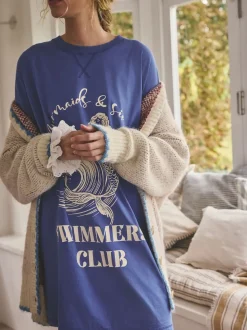 Cobalt Blue Graphic Nightie