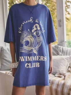Cobalt Blue Graphic Nightie