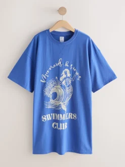 Cobalt Blue Graphic Nightie