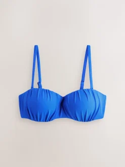 Cobalt Blue Wired Bandeau Bikini Top