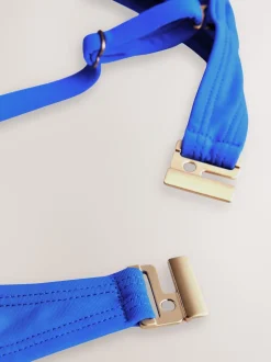 Cobalt Blue Wired Bandeau Bikini Top