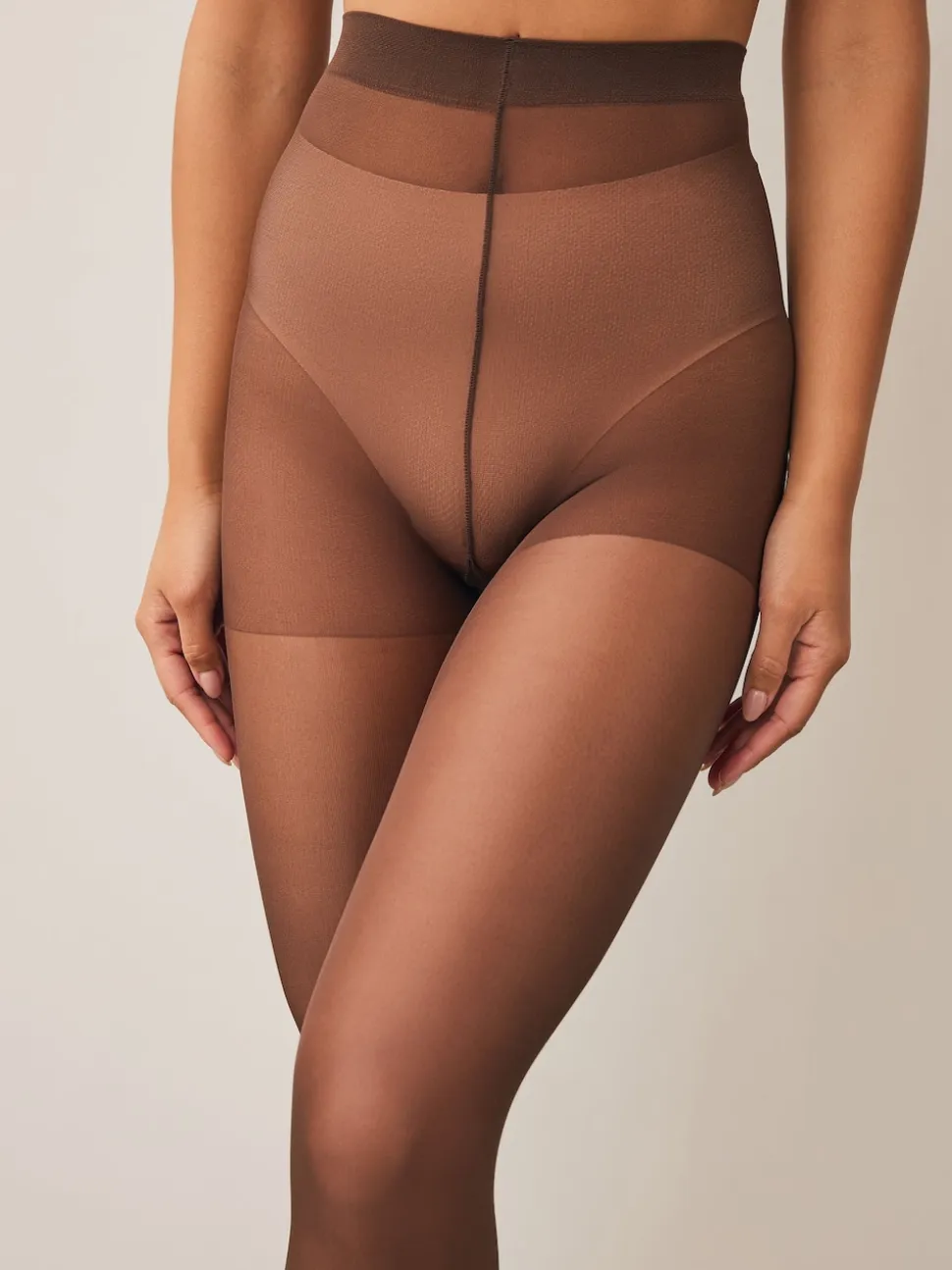 Coffee 20 Denier Sheer Gloss Tights 3 Pack