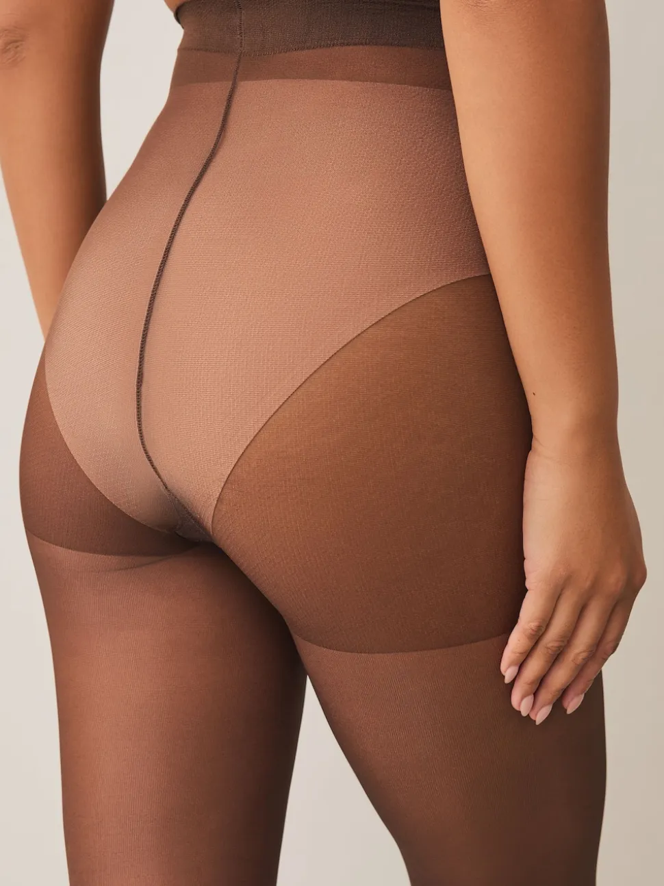 Coffee 20 Denier Sheer Gloss Tights 3 Pack