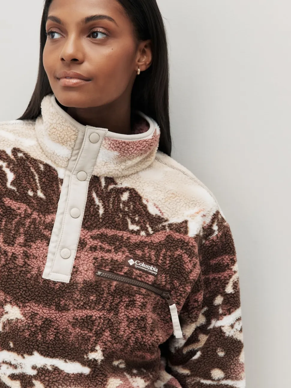 Columbia Helvetia™ II Printed Cropped Half Snap Fleece