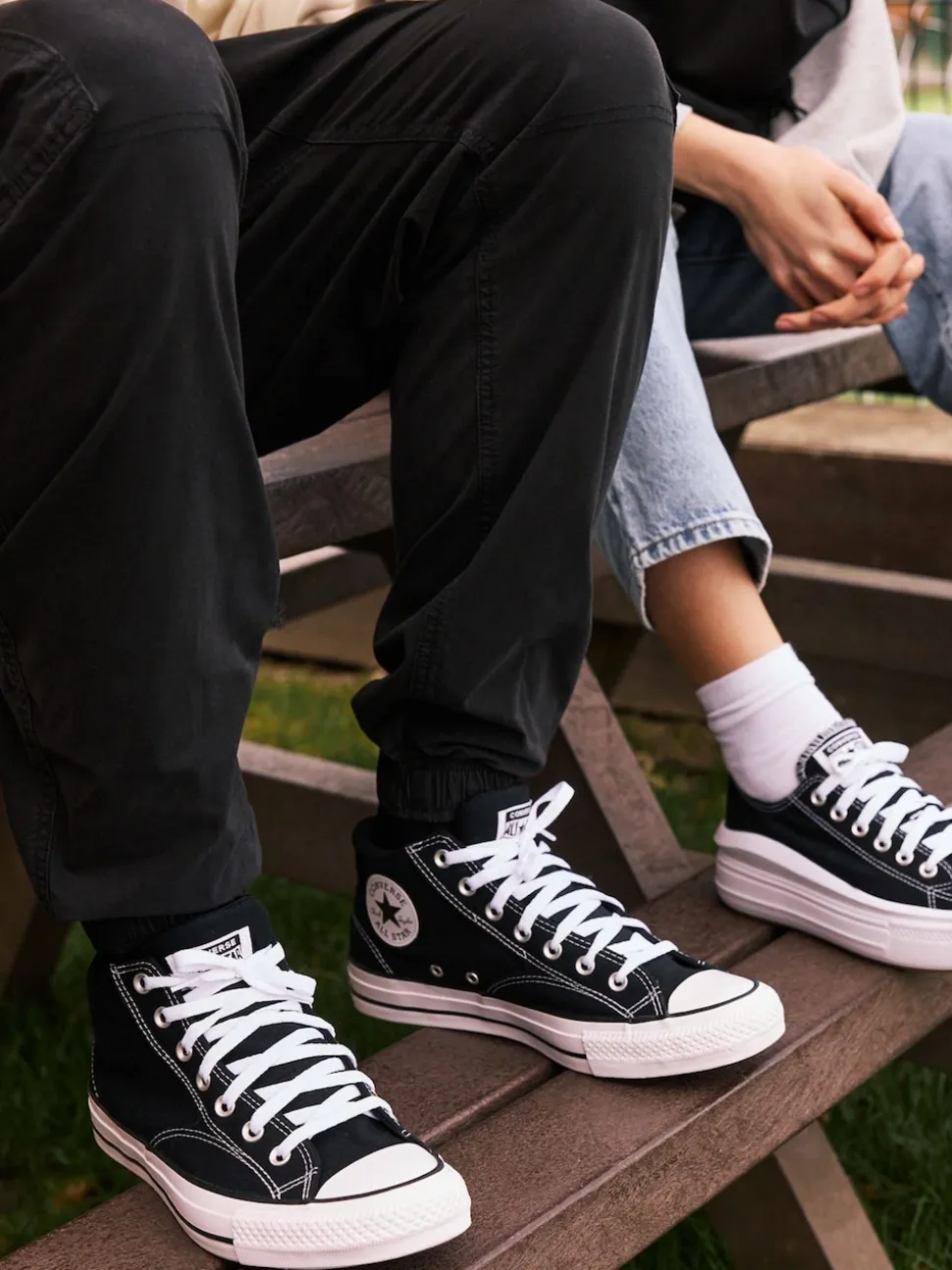 Converse Black All Star Move Chuck Ox Platform Trainers