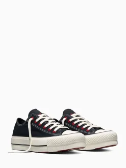 Converse Black Chuck Taylor Lift Heart Detail Low Trainers